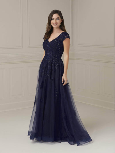 Christina Wu Elegance 17110 - Lace Detail Tulle Evening Dress Special Occasion Dress