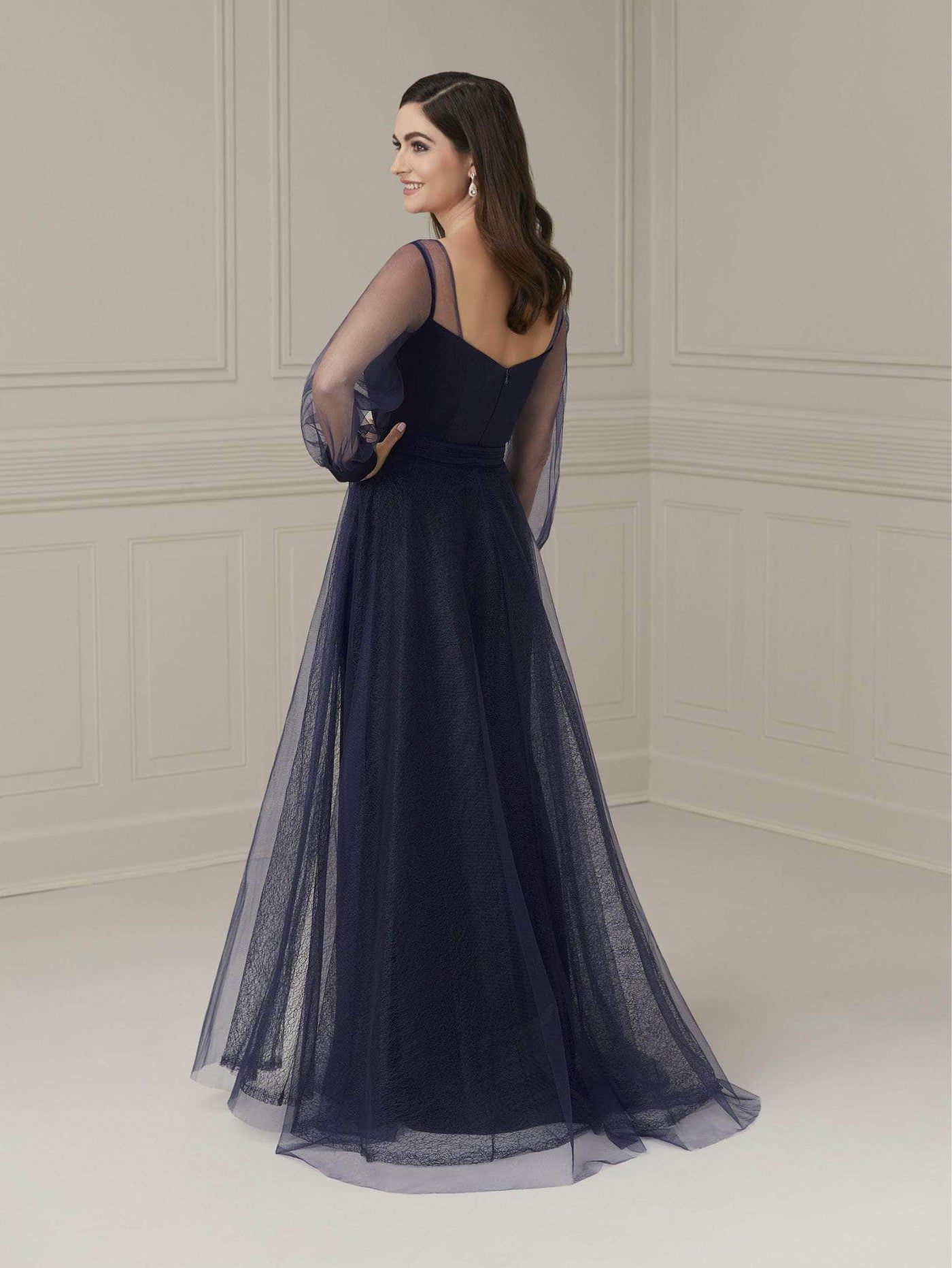 Christina Wu Elegance 17112 - Bishop Sleeve Overskirt Evening Dress Special Occasion Dress