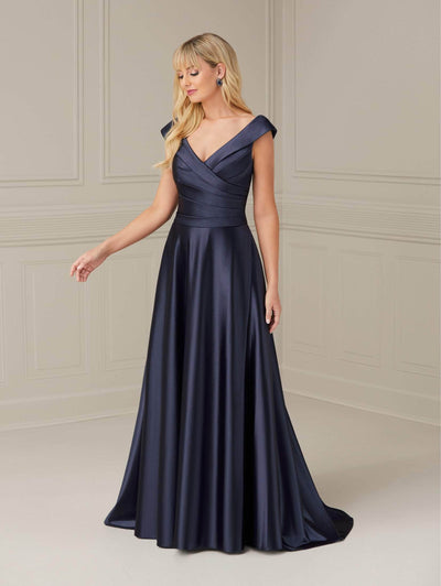 Christina Wu Elegance 17117 - Pleat Bodice A-Line Evening Dress Special Occasion Dress