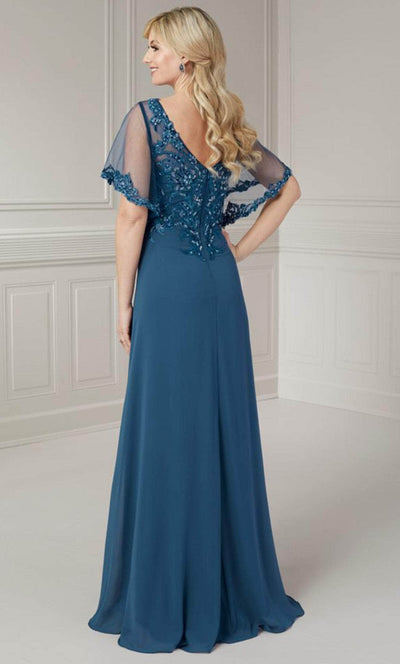Christina Wu Elegance 17128 - Illusion Sleeve A-Line Evening Gown Mother of the Bride Dresses