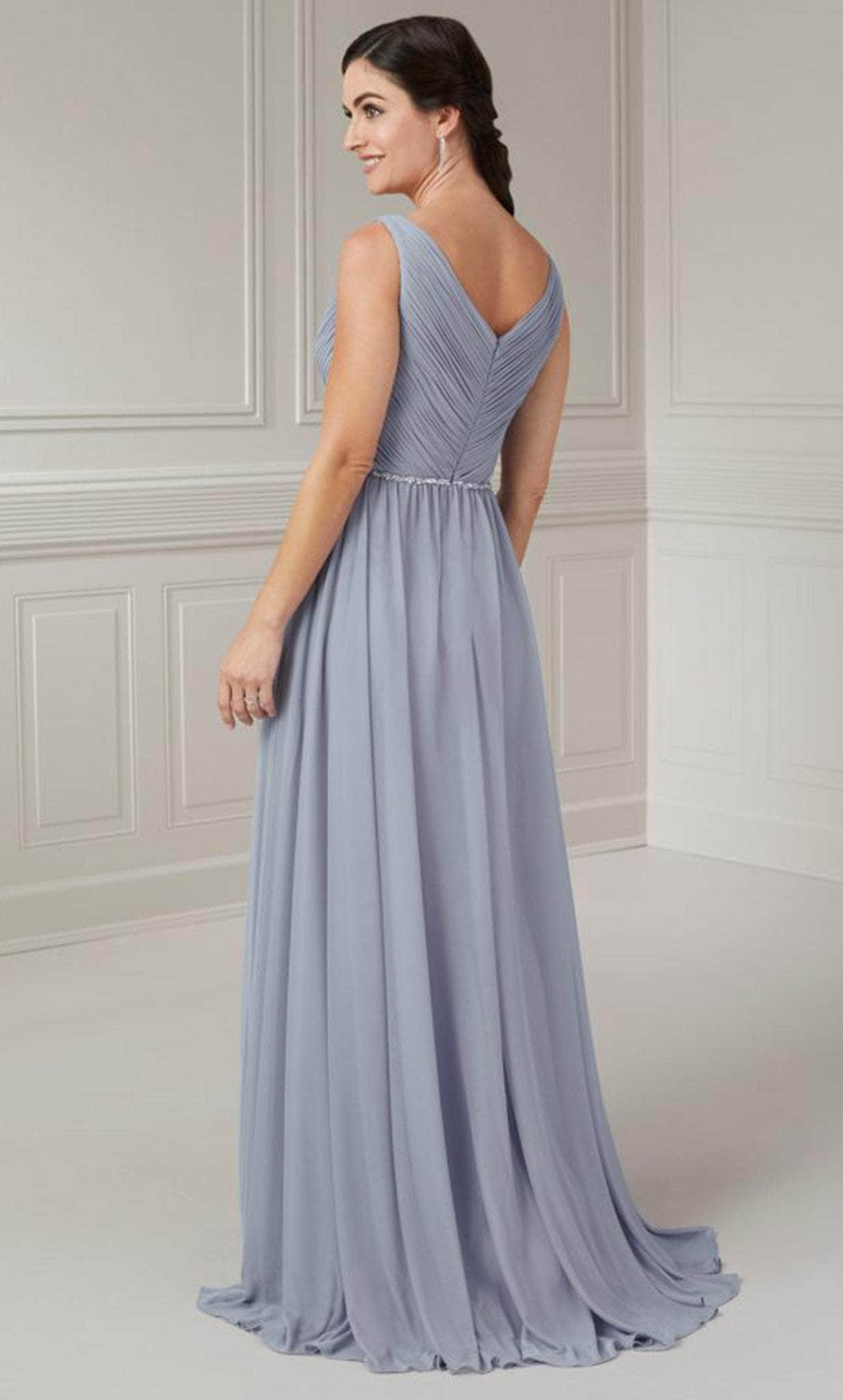 Christina Wu Elegance 17129 - Pleated V-Neck Evening Gown Evening Dresses