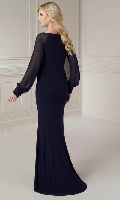 Christina Wu Elegance 17131 - Sheer Sleeve Jersey Evening Gown Winter Formals and Balls