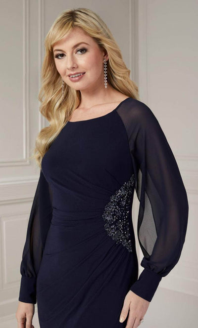 Christina Wu Elegance 17131 - Sheer Sleeve Jersey Evening Gown Winter Formals and Balls