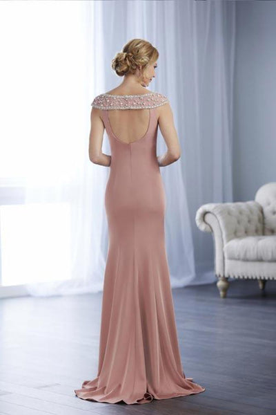 Christina Wu Elegance - 17857 Cap Sleeve Crystal Beaded Bateau Gown Special Occasion Dress