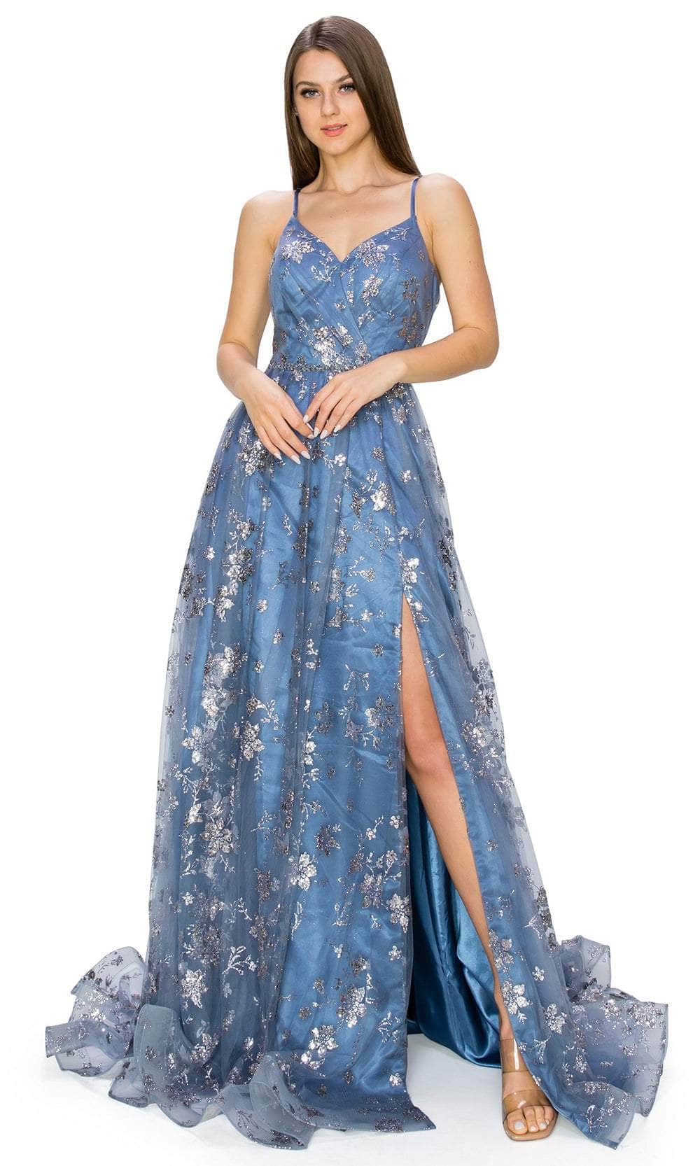 Cinderella Couture 8022J - Dual Straps Glitter Prom Gown Special Occasion Dress