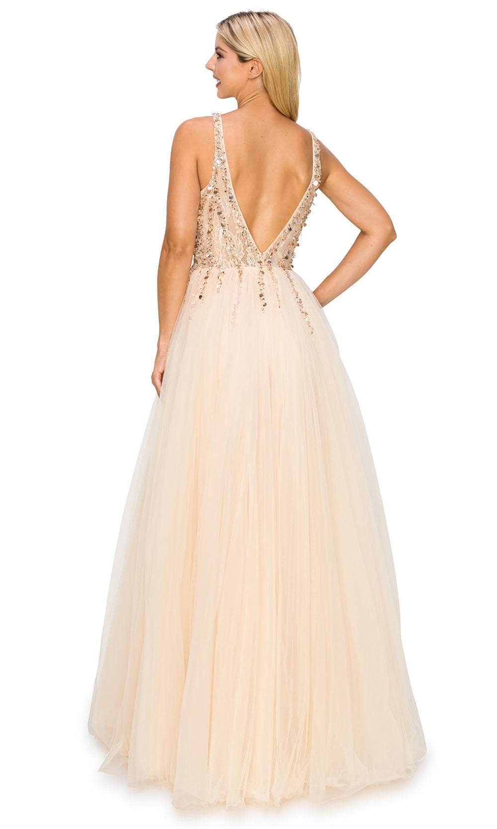 Cinderella Couture 8034J - Plunging V-Back Prom Gown Special Occasion Dress