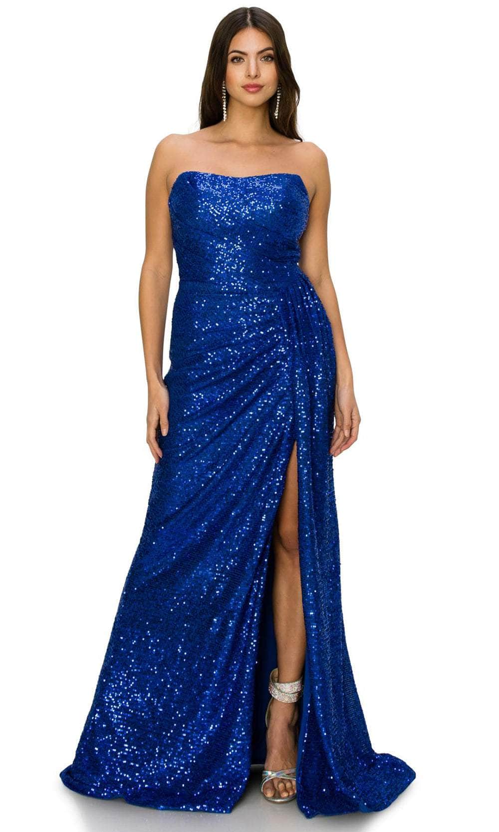 Cinderella Couture 8052J - Sequined Scoop Neck Prom Gown Special Occasion Dress