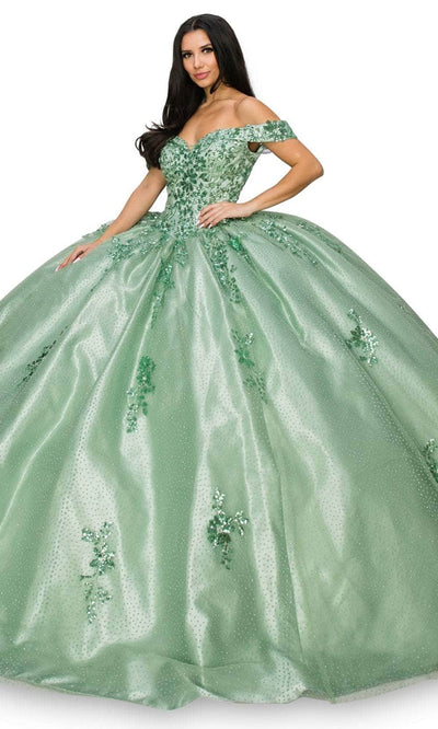 Cinderella Couture 8060J - Sweetheart Off-Shoulder Ballgown Special Occasion Dress