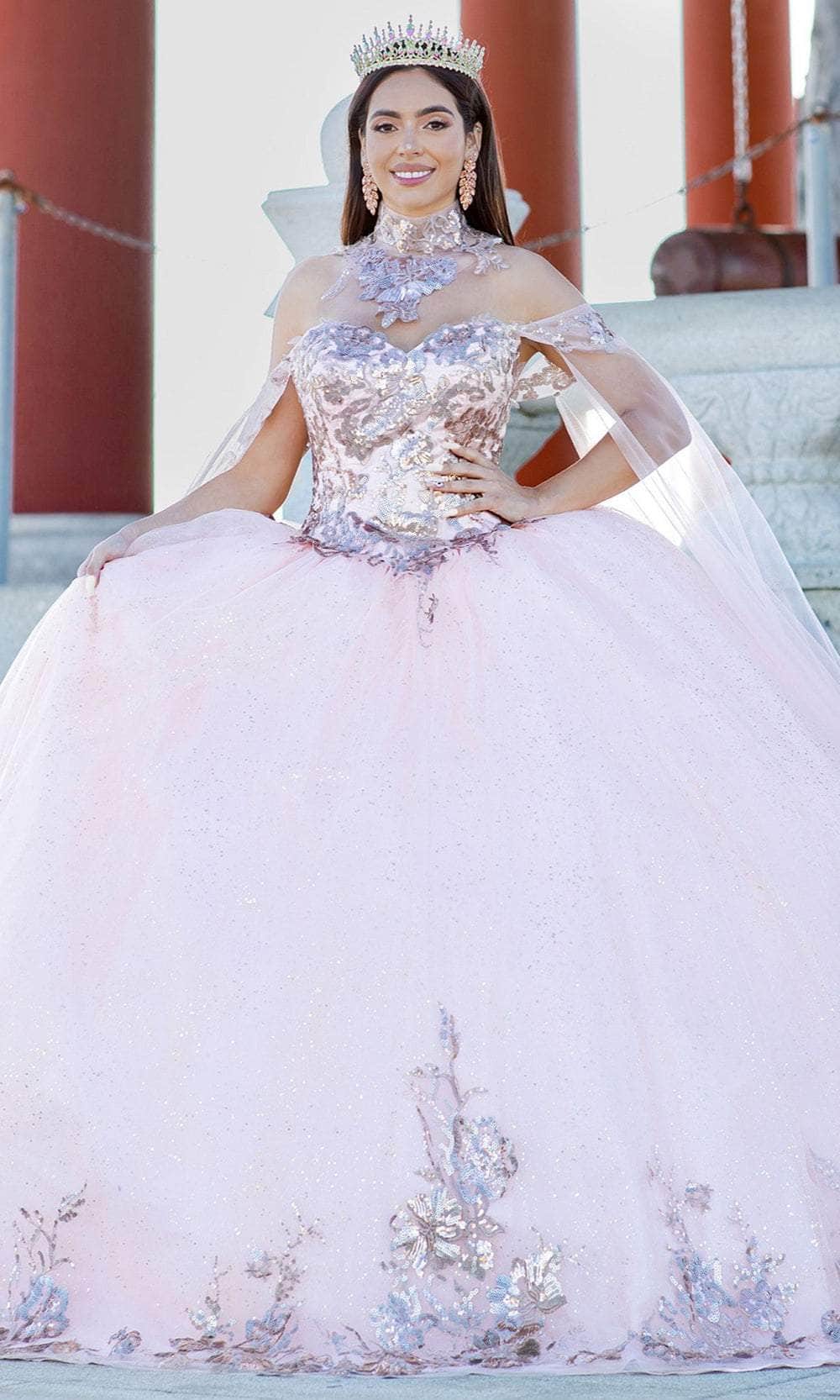 Cinderella Couture 8064J - Off-Shoulder Sweetheart Ballgown Special Occasion Dress XS / Blush