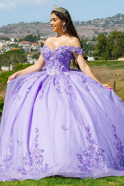 Cinderella Couture 8111J - Butterfly Embellished Glitter Ballgown Special Occasion Dress