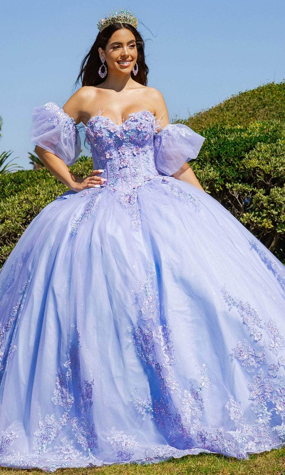 Cinderella Couture 8115J - Sweetheart Neck Embroidered Ballgown Ball Gowns XS / Blue