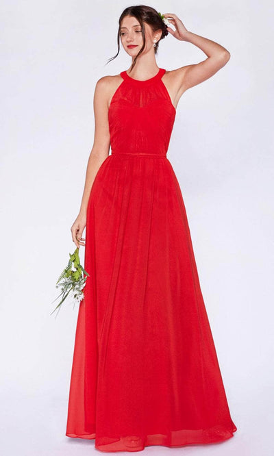 Cinderella Divine 1469 - Halter Chiffon Evening Dress Special Occasion Dress XS / Watermelon