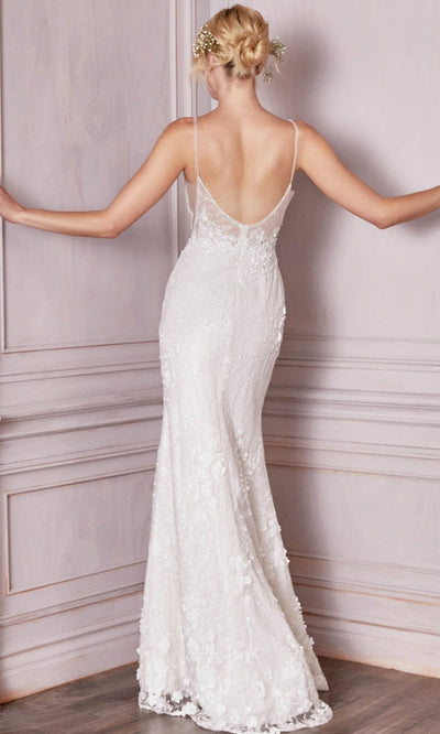 Cinderella Divine Bridal CDS403W - V-neck Bridal Gown Special Occasion Dress