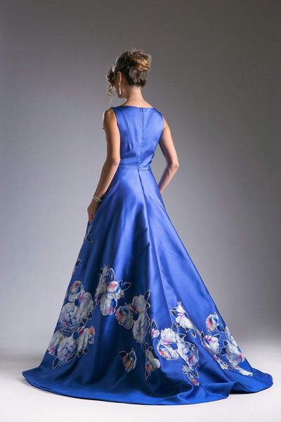 Cinderella Divine - CA303 Satin Floral Sleeveless Ballgown Ball Gowns