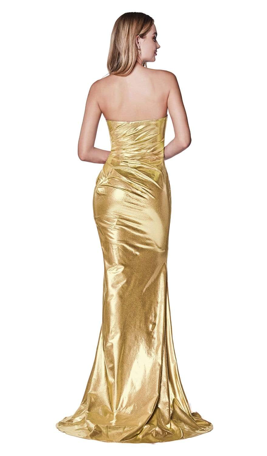 Cinderella Divine - CF335 Strapless Sweetheart Ruched Trumpet Dress Pageant Dresses XXS / Champagne