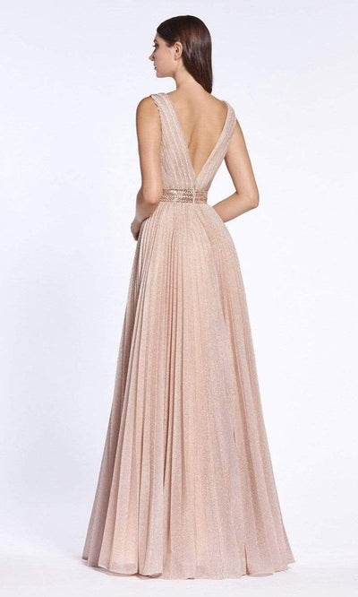 Cinderella Divine - Sleeveless V-Back Evening Gown CM9086SC In Pink