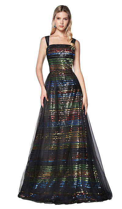 Cinderella Divine - CS032 Sequin Embellished A-Line Dress Special Occasion Dress 2 / Multi