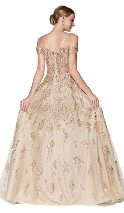 Cinderella Divine - KV1034 Beaded Lace Sweetheart Ballgown Prom Dresses