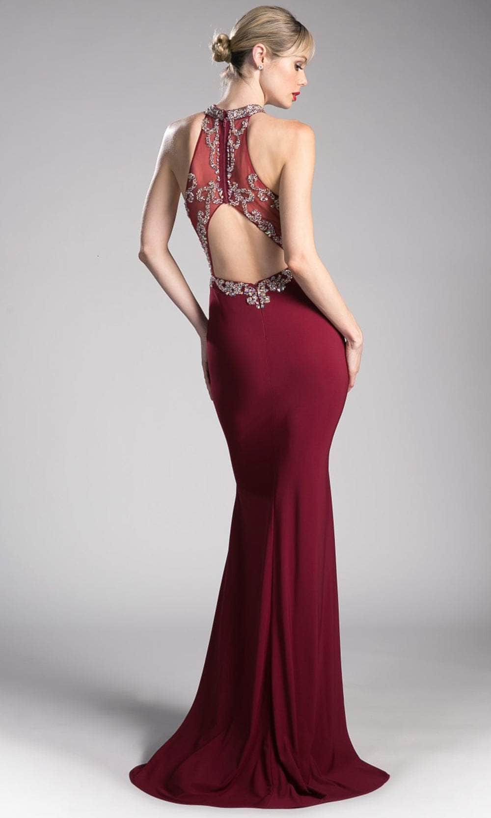 Cinderella Divine ML202 - Beaded Halter Evening Gown Special Occasion Dress