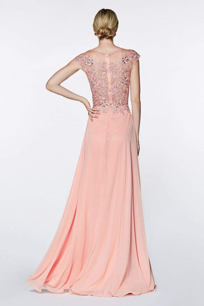 Cinderella Divine - ML937 Beaded Floral Lace Ornate Chiffon Gown Special Occasion Dress