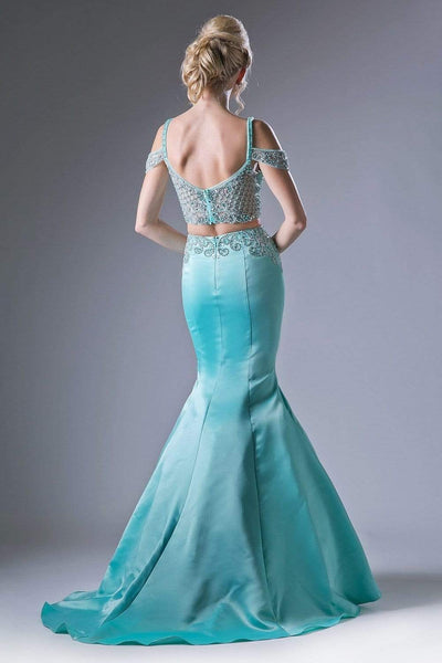 Cinderella Divine - P209 Two-Piece Jeweled Mermaid Gown Evening Dresses