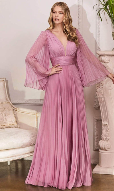 Cinderella Divine - Pleated Flutter Evening Dress CD242 - 1 pc Orchid In Size 10 Available CCSALE 10 / Orchid