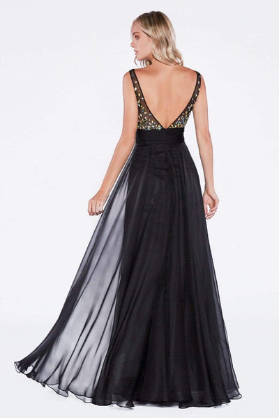 Cinderella Divine - Rhinestone Embellished Sheer Chiffon Evening Dress Special Occasion Dress