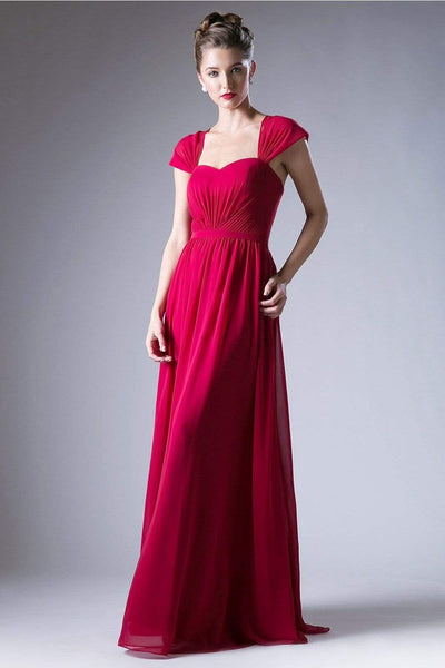 Cinderella Divine - Ruched Semi-Sweetheart Dress With Cape Detail Special Occasion Dress