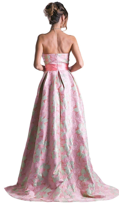Cinderella Divine - Strapless Floral Evening Gown Special Occasion Dress