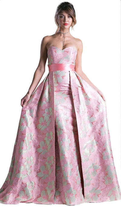 Cinderella Divine - Strapless Floral Evening Gown Special Occasion Dress