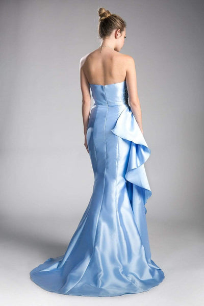 Cinderella Divine - Strapless Side Embellished Mermaid Evening Gown Special Occasion Dress