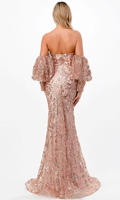 Cinderella Divine - Sweetheart Ornate Evening Gown J820 - 1 pc Rose Gold In Size 16 Available CCSALE 16 / Rose Gold