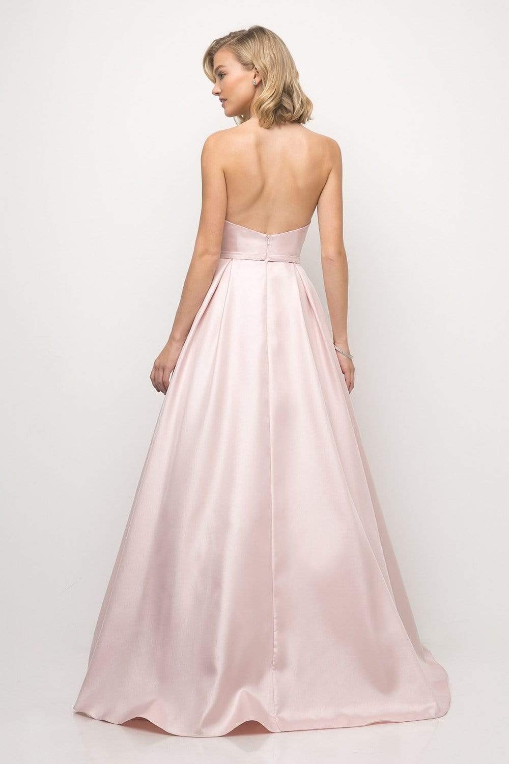 Cinderella Divine - UE008 Strapless Pointed Sweetheart Neck Backless Ballgown Special Occasion Dress