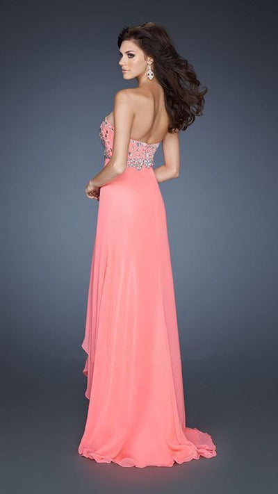 La Femme - Stunning Gown with Sparkling Bodice 18803 In Pink