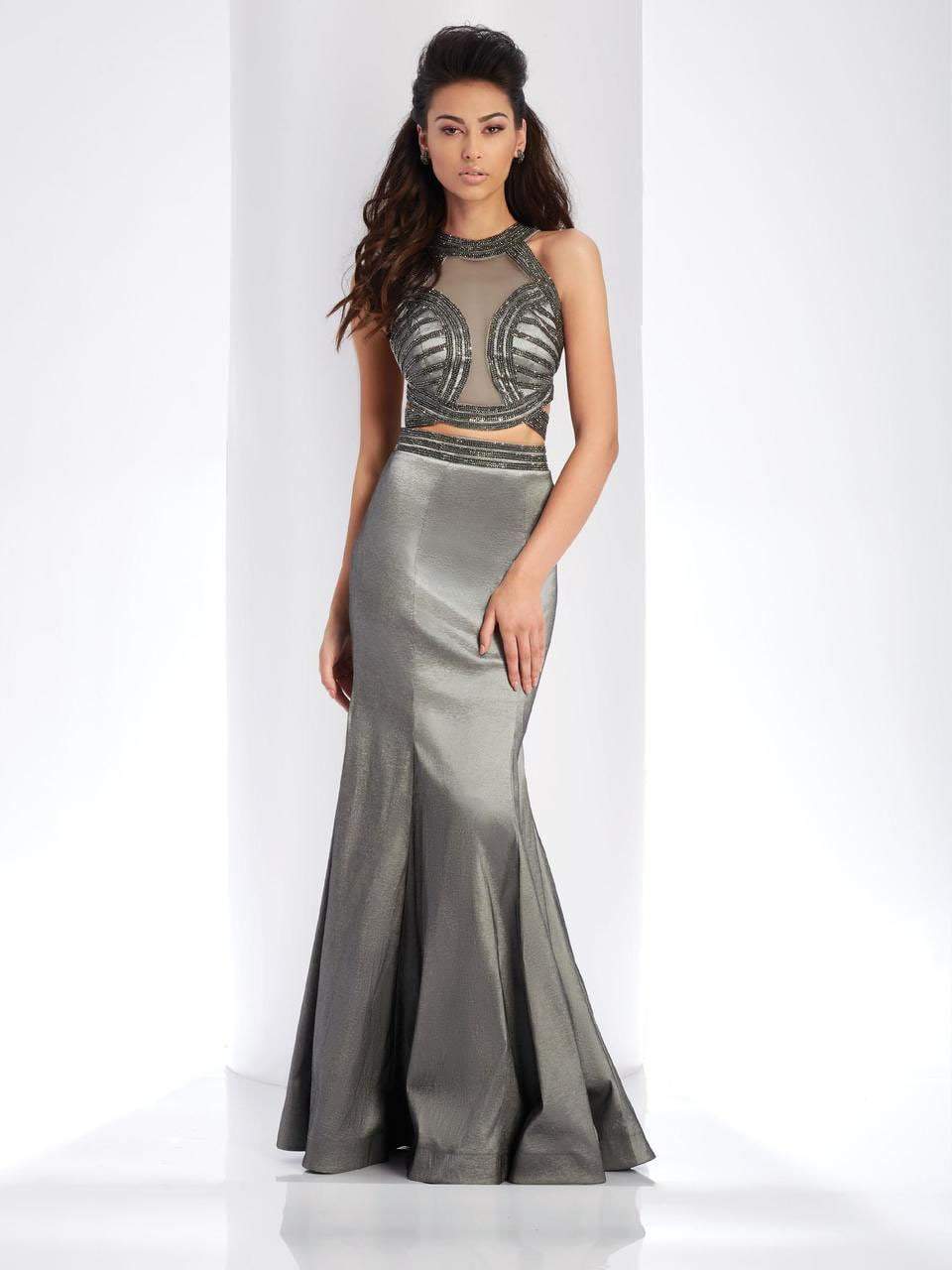 Clarisse - 3410 Embellished Illusion Halter Mermaid Dress Special Occasion Dress
