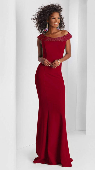 Clarisse 3432 Crisscrossed Back Off-Shoulder Dress - 1 pc Ivory in size 2 Available CCSALE 2 / Ivory