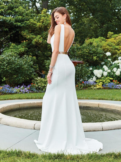 Clarisse - 3482 Sleeveless Chic Jersey Sheath Gown Special Occasion Dress