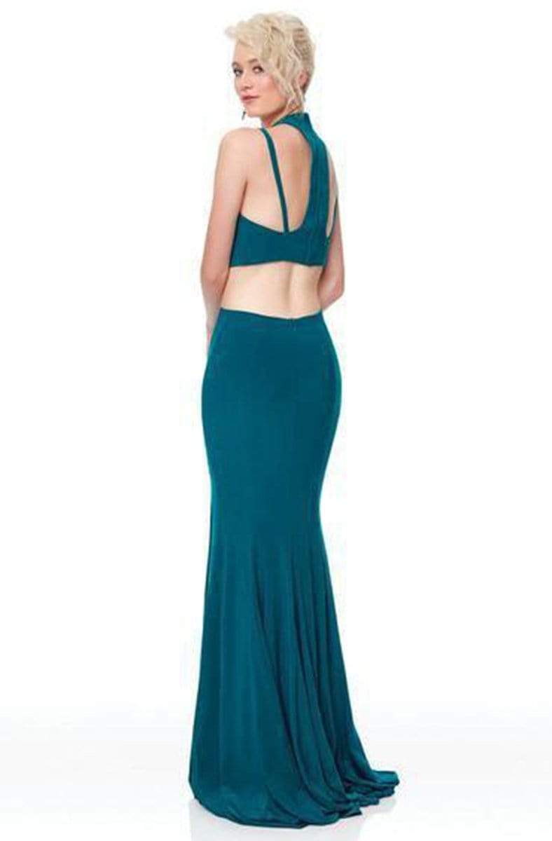 Clarisse - 3761 Two-Piece Jersey High Slit Evening Gown Special Occasion Dress