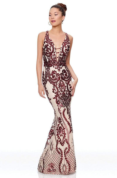 Clarisse - 3797 Sequined Deep V-neck Mermaid Dress Special Occasion Dress