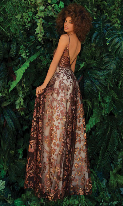 Clarisse - 810250 Sequin Print A-Line Gown Prom Dresses