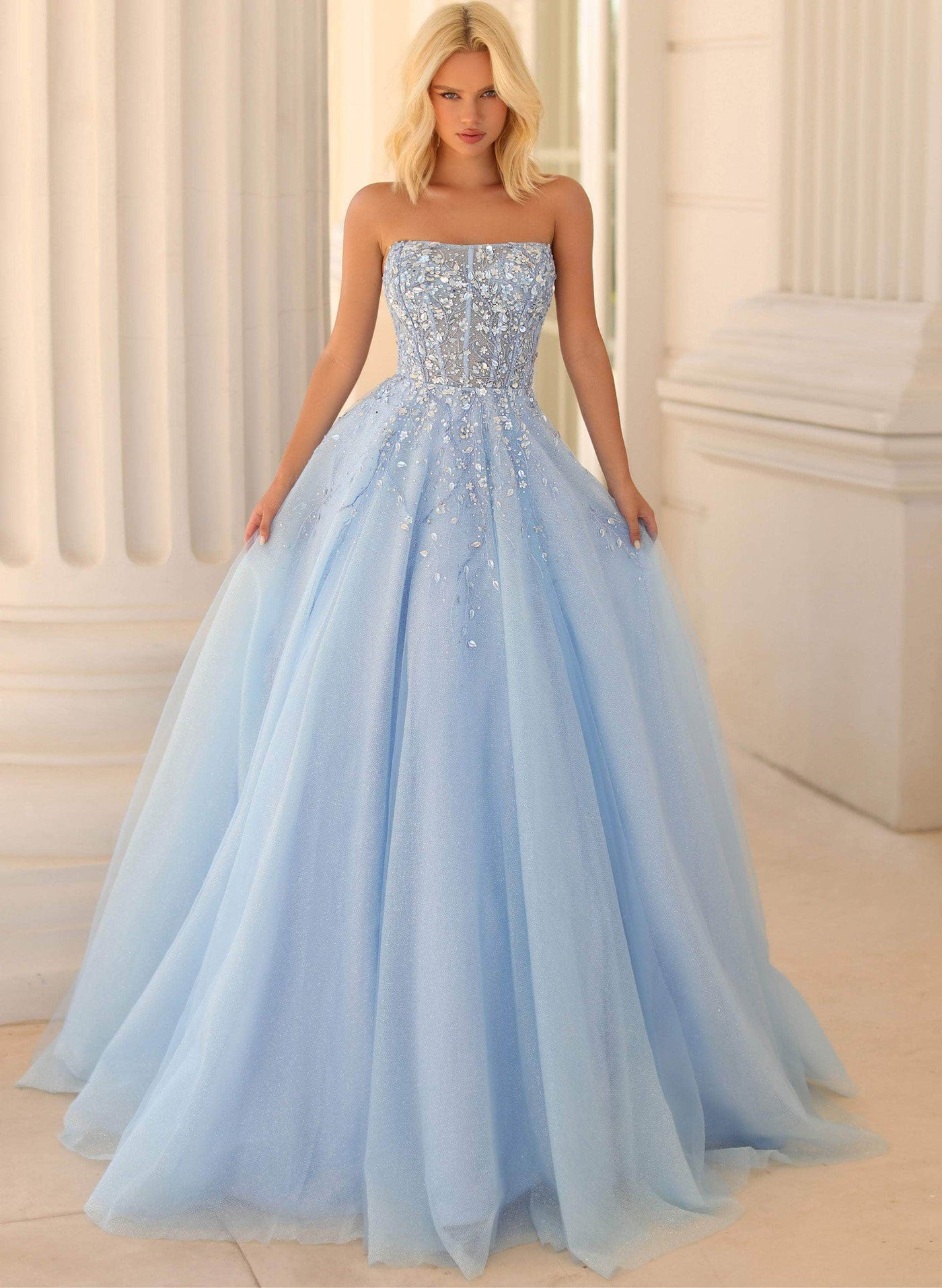 Clarisse - A-Line Dress 810598 In Blue