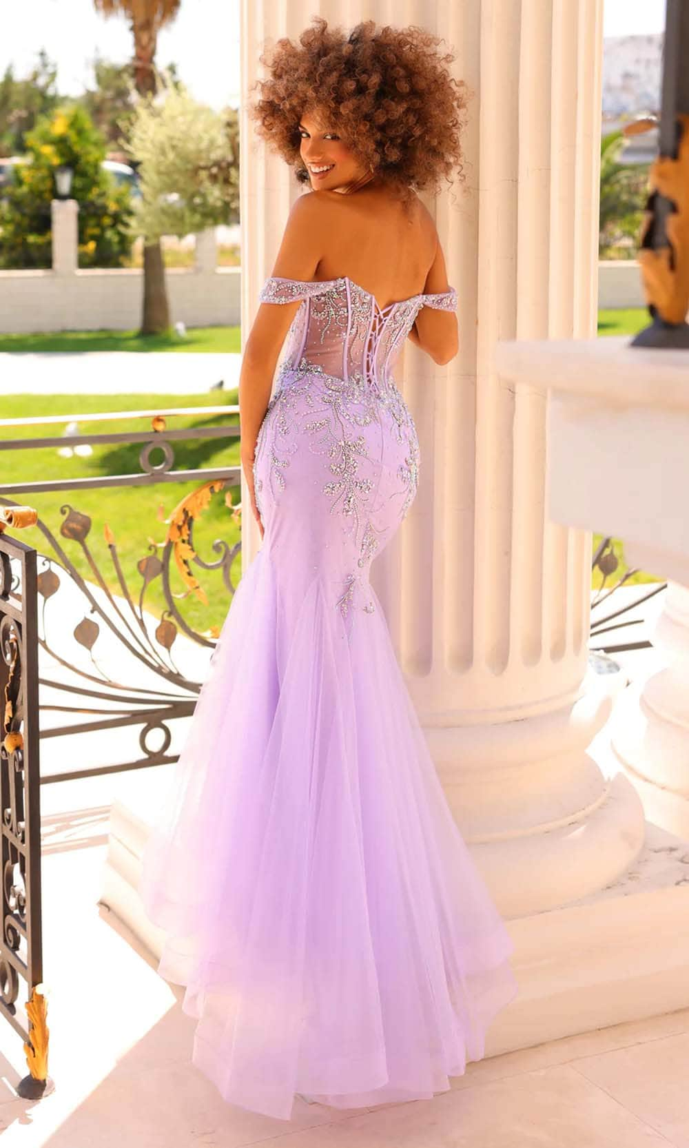 Clarisse 811020 - Illusion Corset Bodice Prom Gown