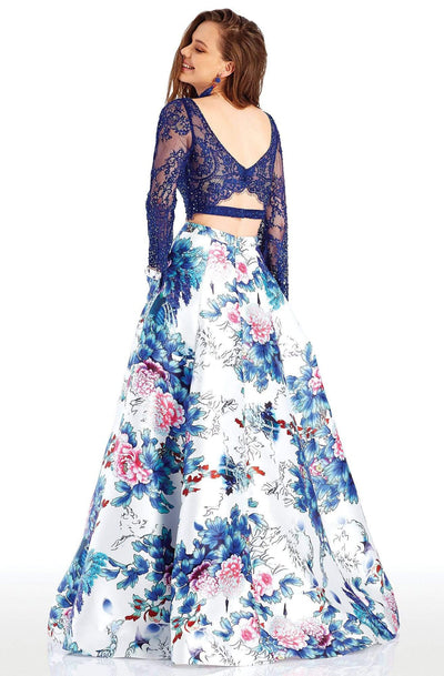 Clarisse Couture - 4977 Two-Piece Lace and Floral Print Evening Dress Special Occasion Dress