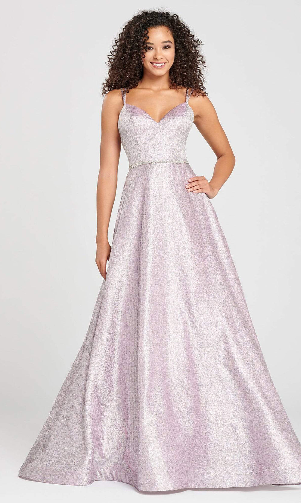 Colette for Mon Cheri - Sleeveless V-Neck A-Line Glitter Gown CL12004 - 1 pc Lilac In Size 20 Available CCSALE 20 / Lilac