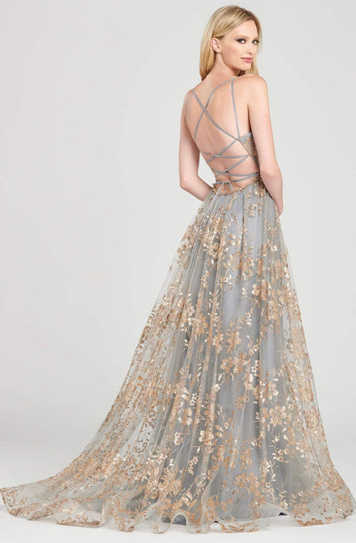 Colette for Mon Cheri - CL12006 V Neck Open Back Glitter Tulle Gown Evening Dresses