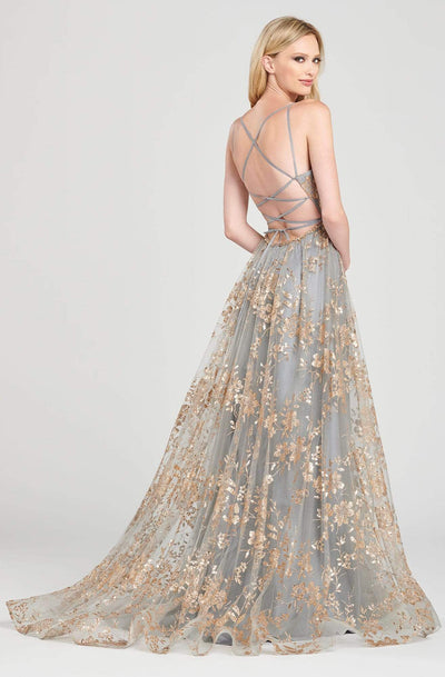 Colette By Daphne - CL12006LS Shiny Embellished Long A-Line Dress Prom Dresses