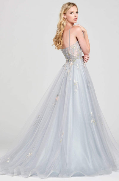Colette By Daphne - CL12038 Embroidered Mesh A-Line Dress Prom Dresses