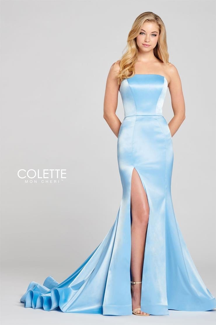 Colette for Mon Cheri - CL12049 Strapless Soft Satin Trumpet Dress Prom Dresses