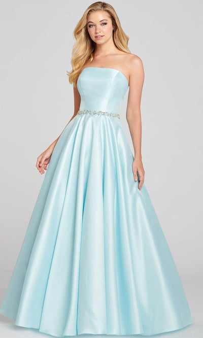 Colette By Daphne CL12108 - Beaded Belt Prom Gown Prom Dresses 00 / Aqua