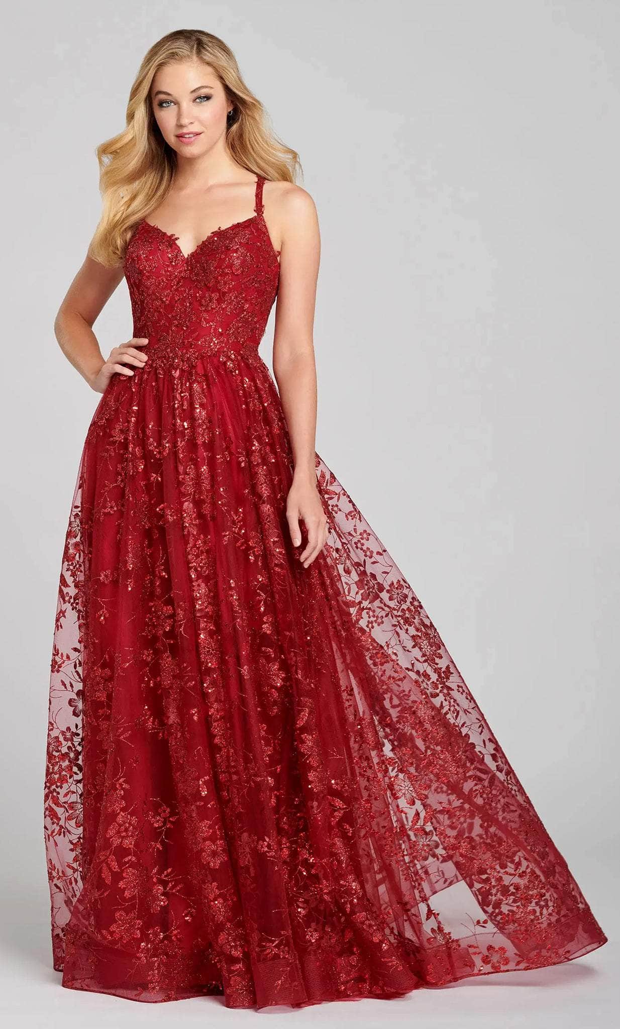 Colette By Daphne CL12116 - Glitter Tulle Gown